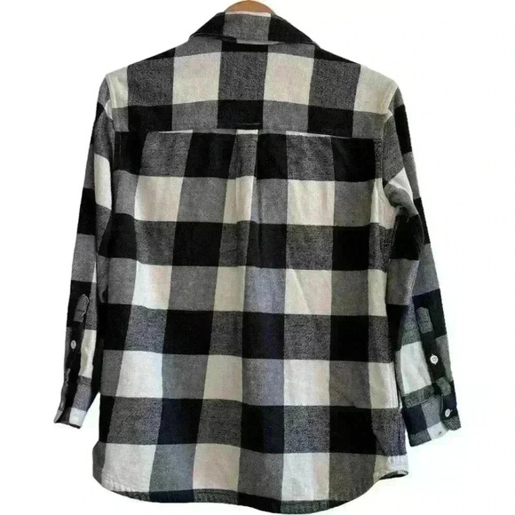 🌈 6/$60, Marine Layer Men’s, Pockets, Plaid, Black, Cream, Flannel Shirt, Small - Picture 2 of 8